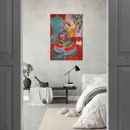 THE STRIPED DRESS 1938 - Henri Matisse Brushed Aluminum Print - 70x100 cm / 28x40 inches | Henri Matisse Aluminum Print | Henri Matisse Prints