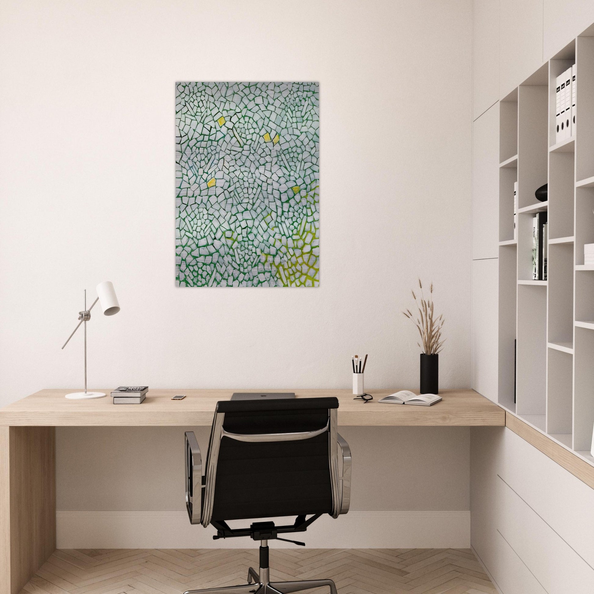 WHITE ROSES SING AND SING 1976 - Alma Woodsey Thomas Brushed Aluminum Print - 70x100 cm / 28x40 inches | Alma Woodsey Thomas Aluminum Print | Alma Woodsey Thomas Prints