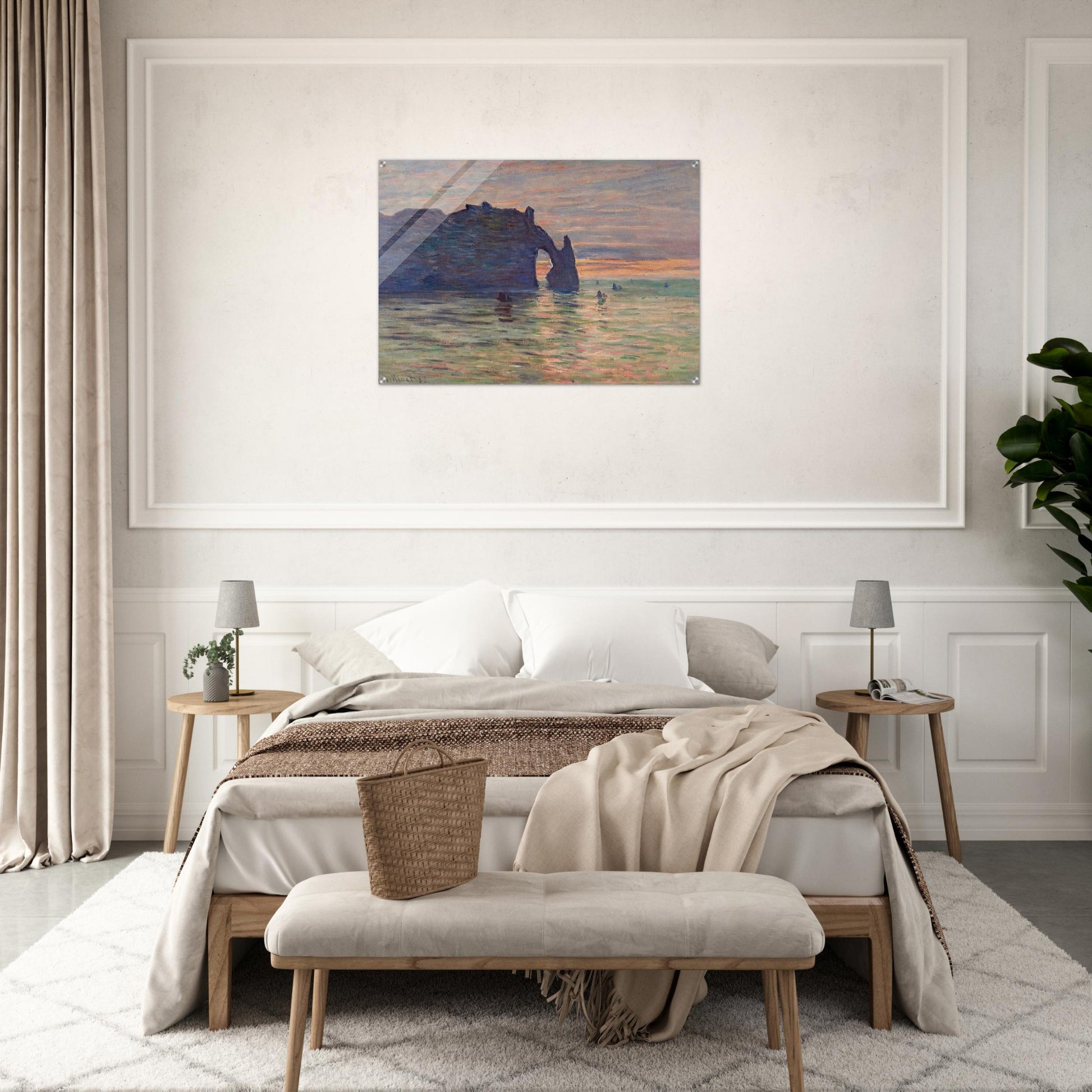 Etretat, Sunset - claude monet Acrylic Print - 70x100 cm / 28x40″ inches | claude monet Wall Art | claude monet Prints