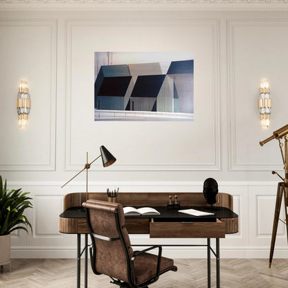 Barns - Eyvind Earle Brushed Aluminum Print - 70x100 cm / 28x40 inches | Eyvind Earle Aluminum Print | Eyvind Earle Prints