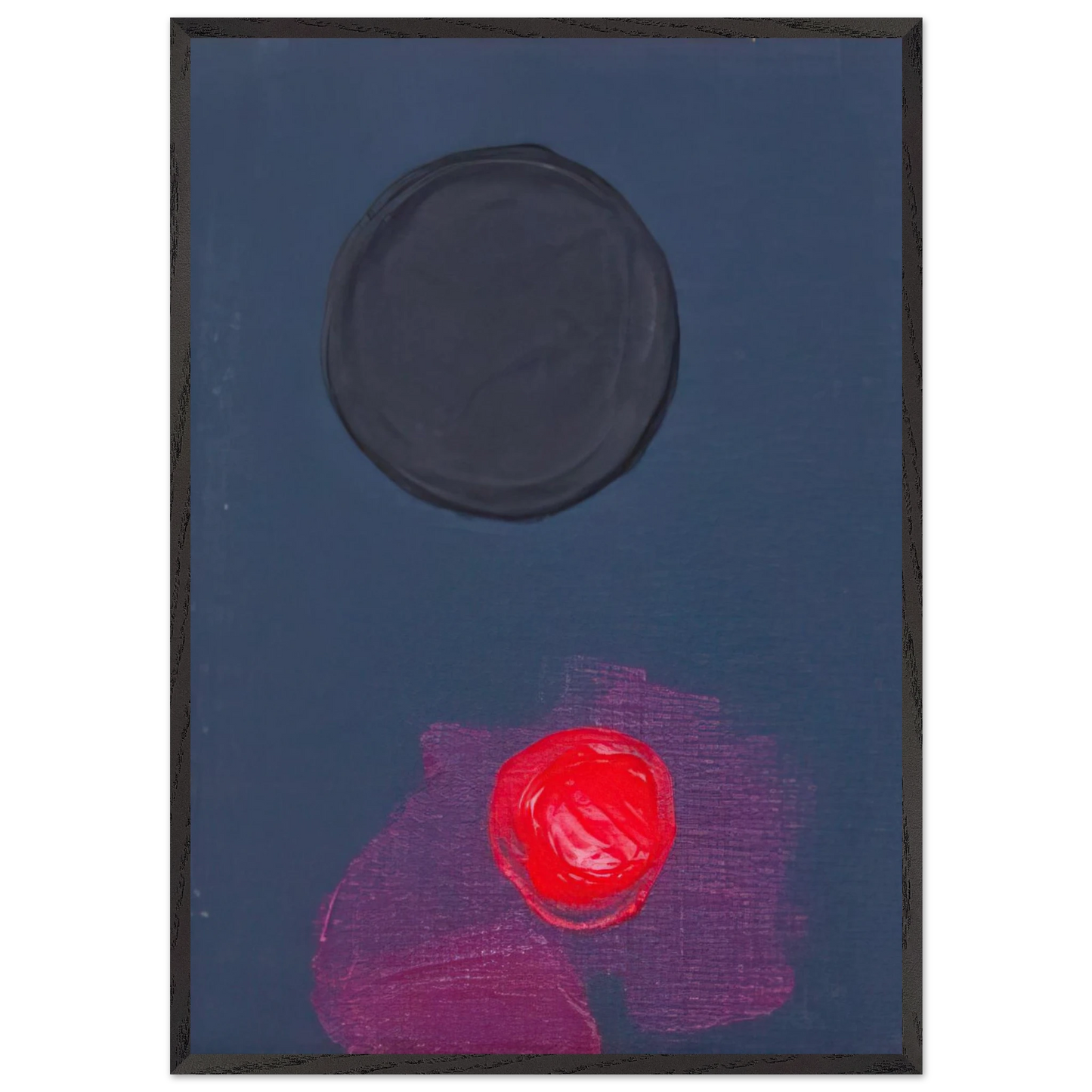 BAS 1974 - Luis Feito 70x100 cm / 28x40 inches Framed Art Print – Black Wooden Frame