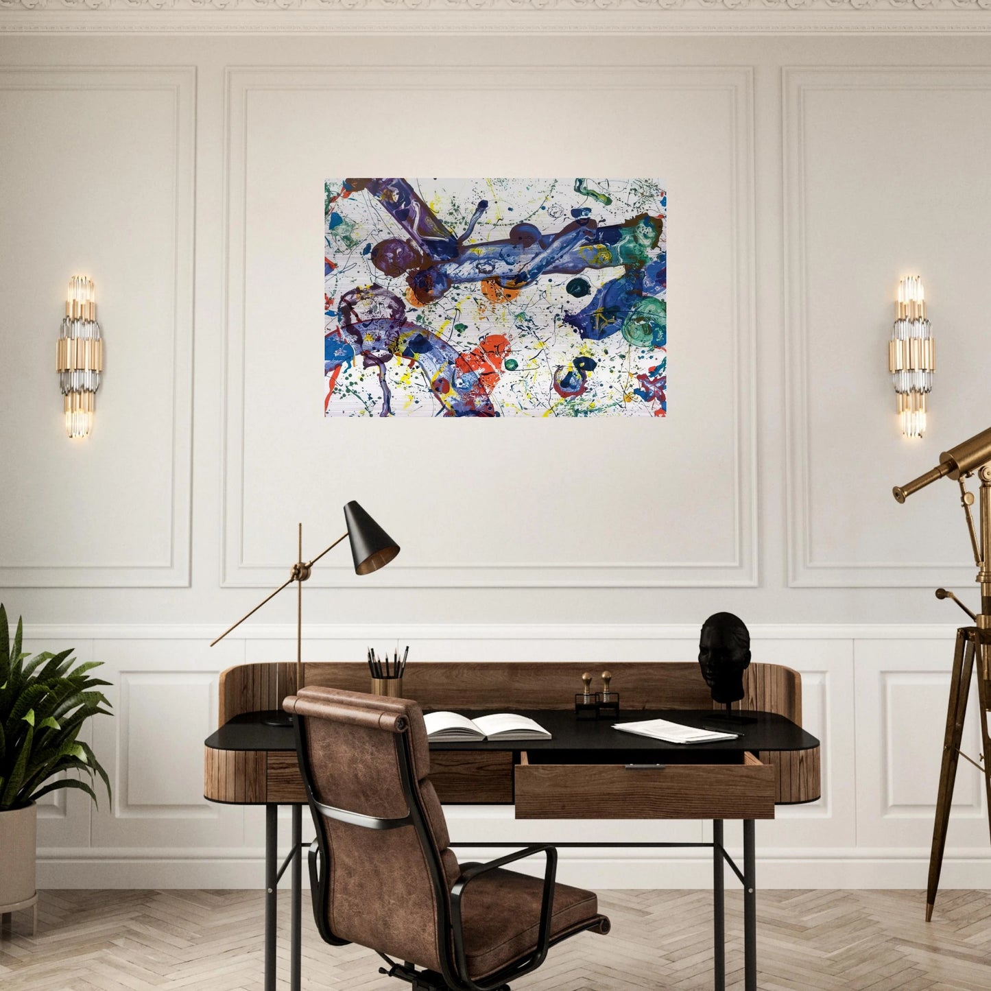 King Corpse  SFS-288  - Sam Francis Brushed Aluminum Print - 70x100 cm / 28x40 inches | Sam Francis Aluminum Print | Sam Francis Prints