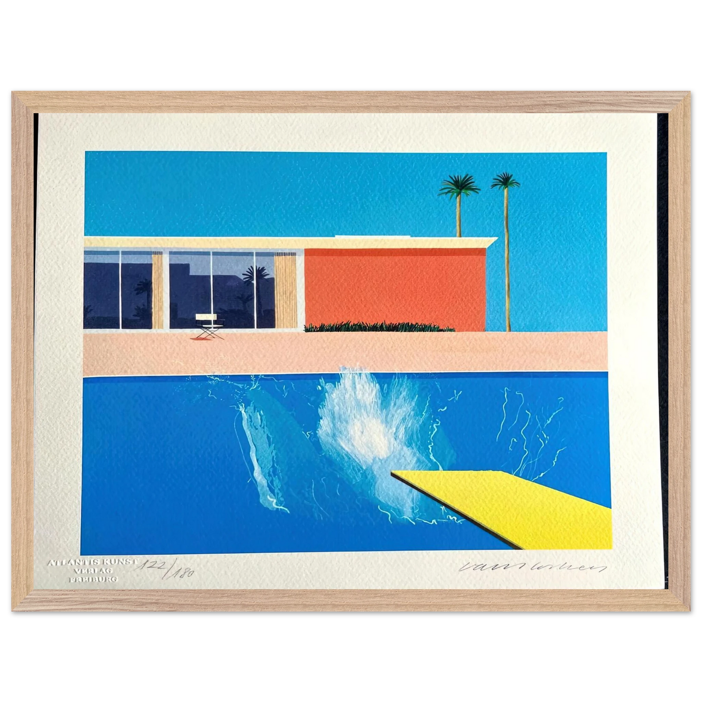 David Hockney - David Hockney Wall art - 40x50 cm / 16x20 inches - Premium Wooden Framed Poster With Fine Art Paper-canvas - White frame