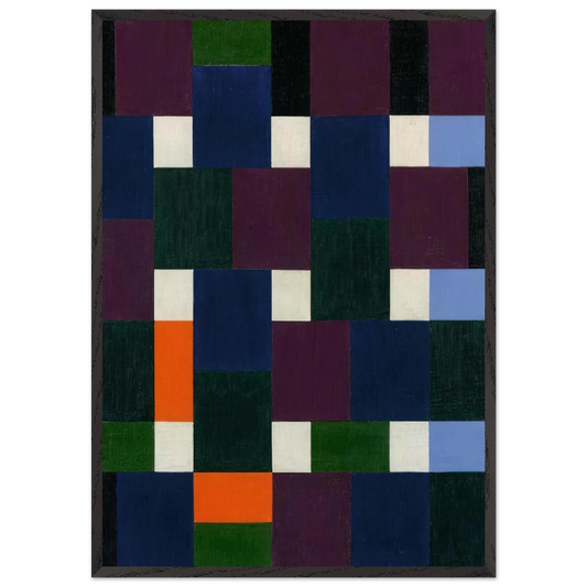 Eight Colour Groups - 1947 - Max Bill 70x100 cm / 28x40 inches Framed Art Print – Black Wooden Frame