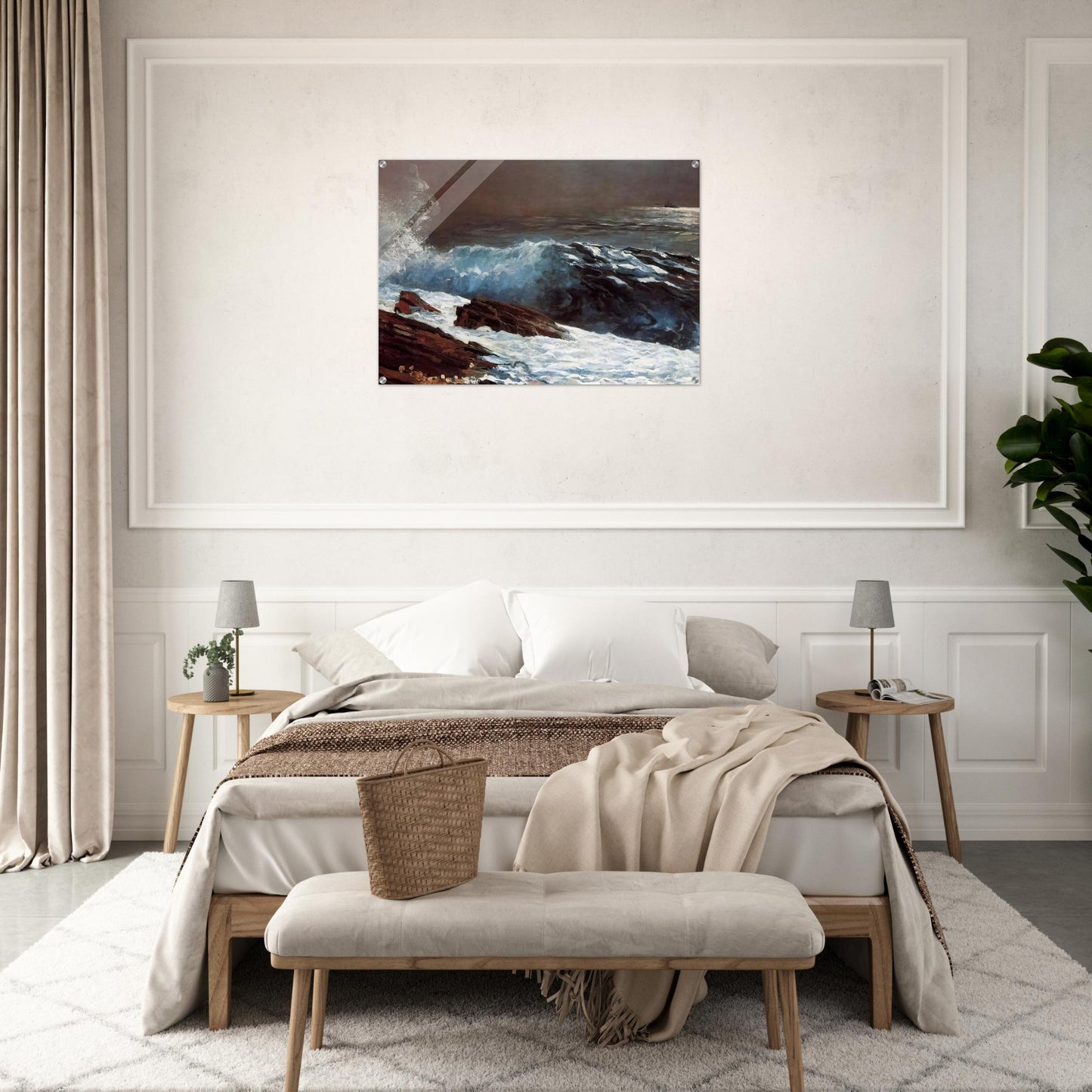 SUNLIGHT ON THE COAST - Winslow Homer Acrylic Print - 70x100 cm / 28x40″ inches