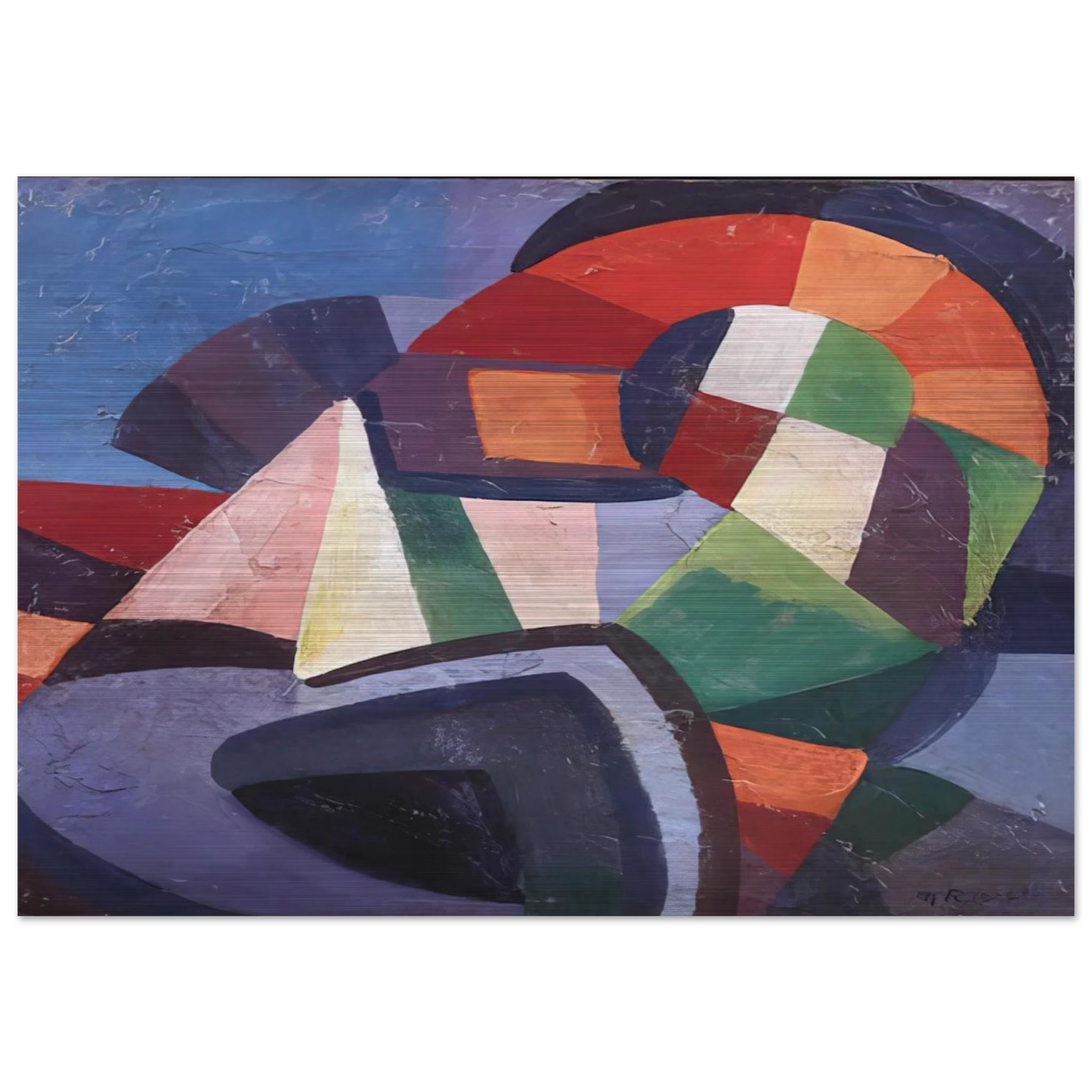 Synchromy - 1915 - Morgan Russell Brushed Aluminum Print - 70x100 cm / 28x40 inches | Morgan Russell Aluminum Print | Morgan Russell Prints