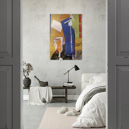 STILL LIFE WITH SYPHON SODA WATER 1914 - Carlo Carra Brushed Aluminum Print - 70x100 cm / 28x40 inches | Carlo Carra Aluminum Print | Carlo Carra Prints