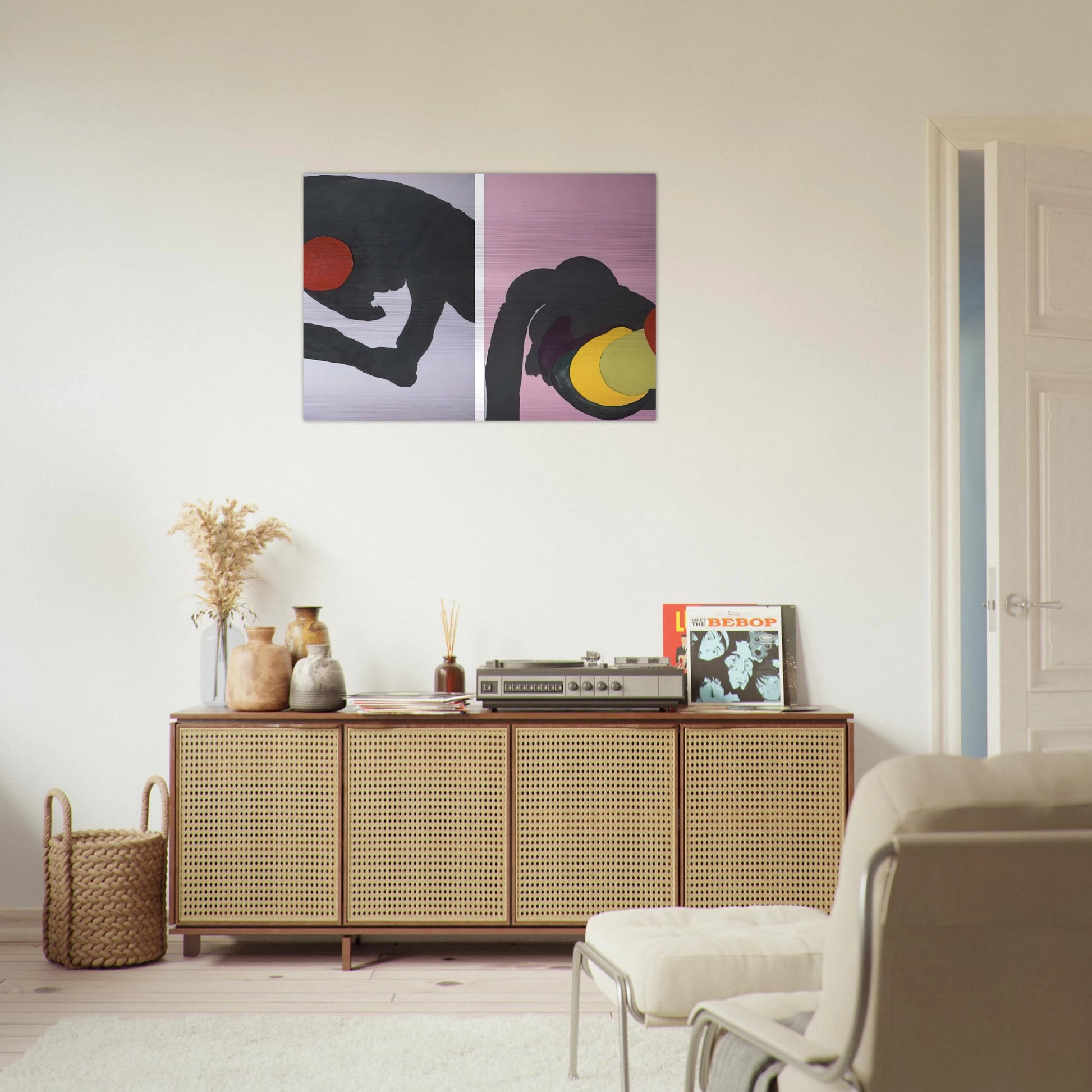 597 - Luis Feito Brushed Aluminum Print - 70x100 cm / 28x40 inches | Luis Feito Aluminum Print | Luis Feito Prints