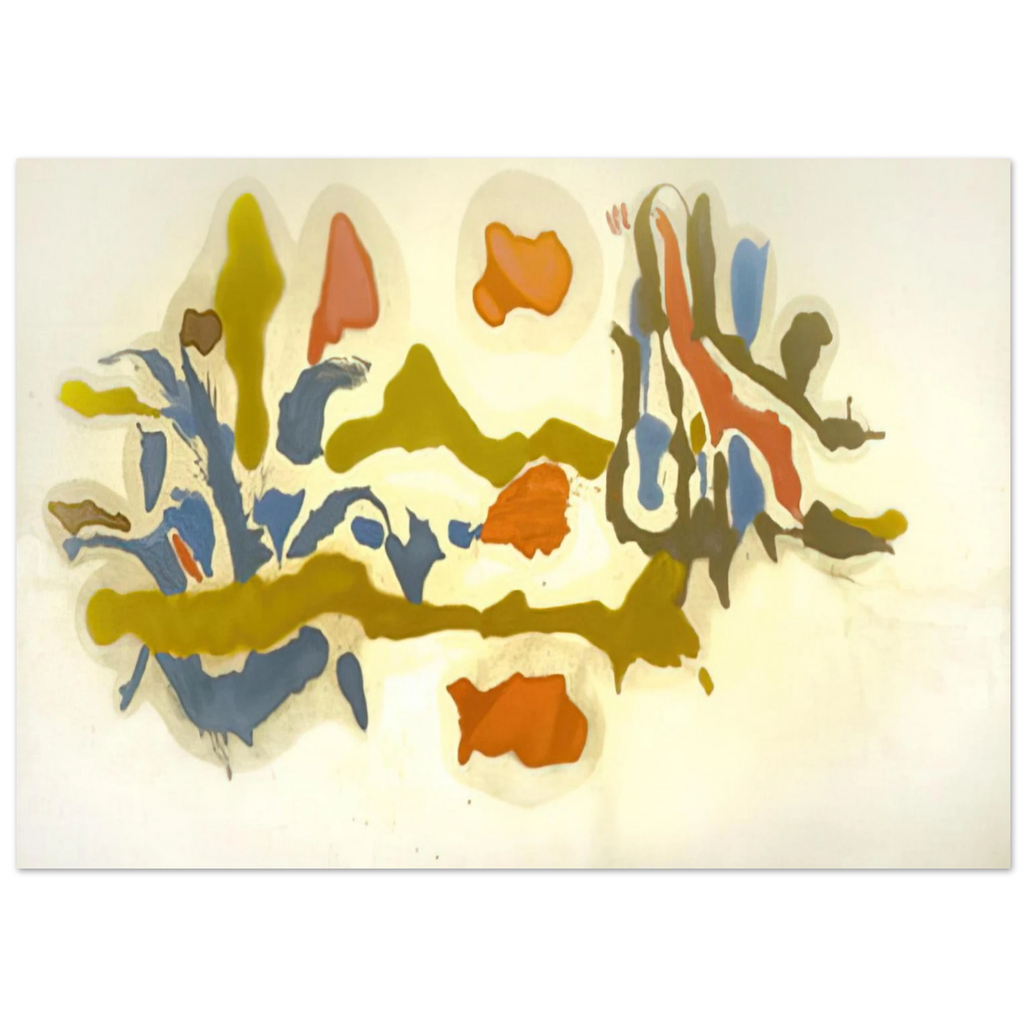 Helen Frankenthaler - Seascape with Dunes - 1962 Wall art - 50x70 cm / 20x28 inches - Fine Art Poster-canvas - -