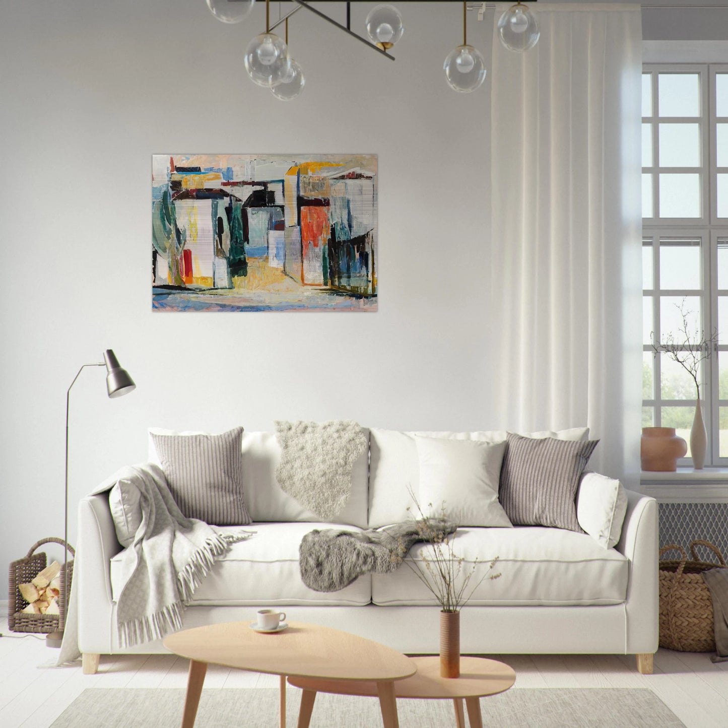 Houses - 1962 - Tove Jansson Brushed Aluminum Print - 70x100 cm / 28x40 inches | Tove Jansson Aluminum Print | Tove Jansson Prints