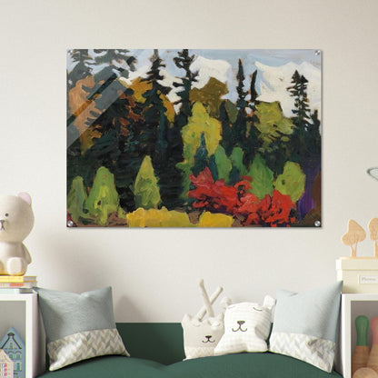 Woods, Algoma - 1918 - Lawren Harris Acrylic Print - 70x100 cm / 28x40″ inches