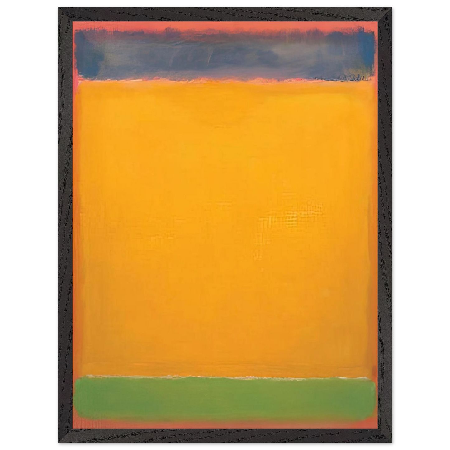 Mark Rothko - United Blue, Yellow, Green on Red - 1954 Wall Art - 21x29.7 cm / 8x12" - Premium Wooden Framed Poster With Fine Art Paper - Black frame