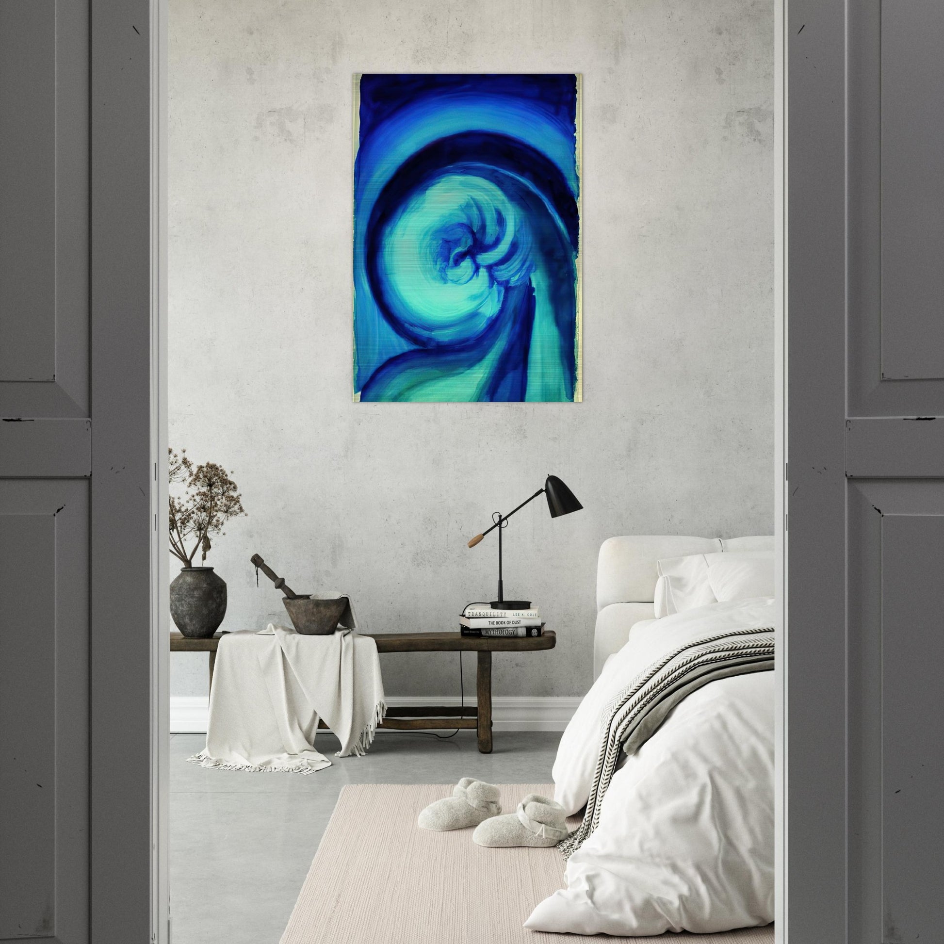 Blue I - Georgia O'Keeffe Brushed Aluminum Print - 70x100 cm / 28x40 inches | Georgia O'Keeffe Aluminum Print | Georgia O'Keeffe Prints