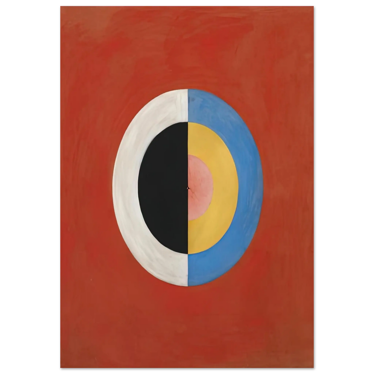 Hilma af Klint - THE SWAN NO 17 1915 0 Wall art - 50x70 cm / 20x28 Inches - Premium Wooden Framed Poster With Fine Art Paper - White frame