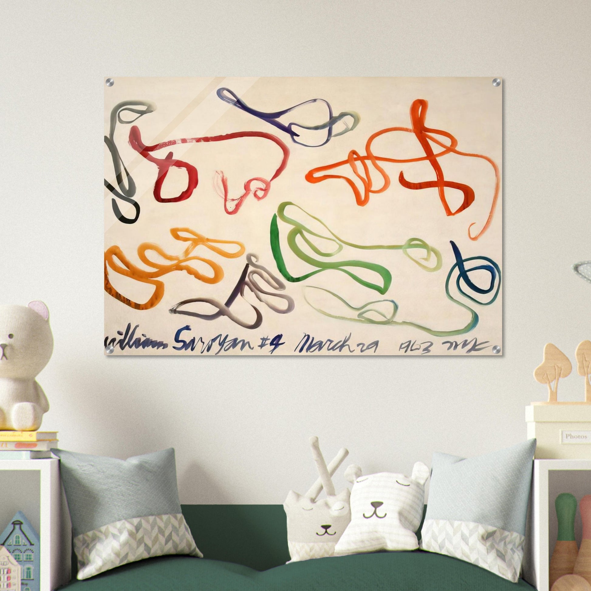 # 9 - 1963 - William Saroyan Acrylic Print - 70x100 cm / 28x40″ inches | William Saroyan Wall Art | William Saroyan Prints