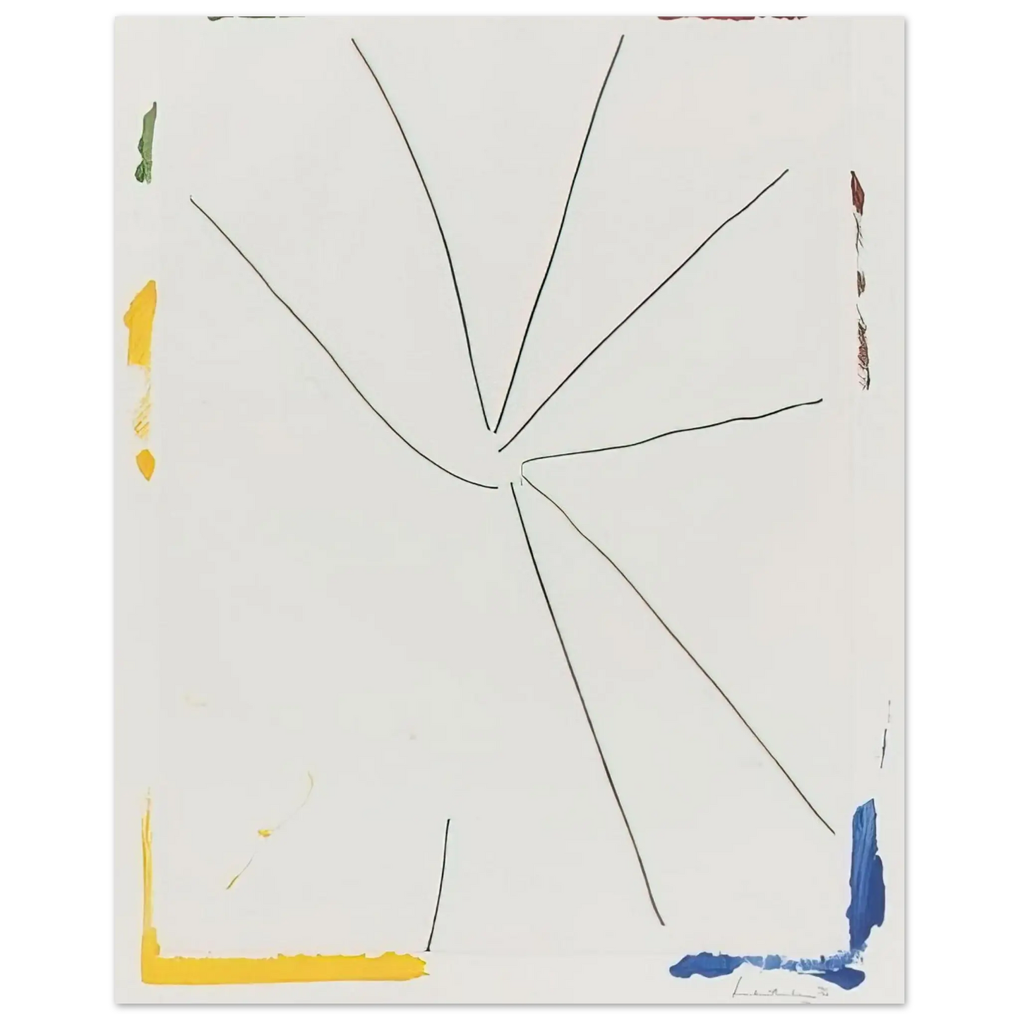 Helen Frankenthaler - Free Wheeling - 1971 Wall art - A1 (59.4 x 84.1  cm) - Premium Wooden Framed Poster With Fine Art Paper - White frame