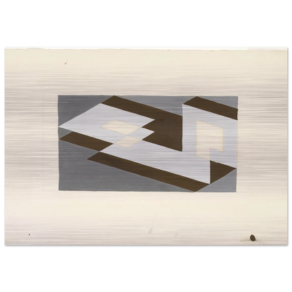 STUDY FOR TENAYUCA 1938 - Josef Albers Brushed Aluminum Print - 70x100 cm / 28x40 inches | Josef Albers Aluminum Print | Josef Albers Prints