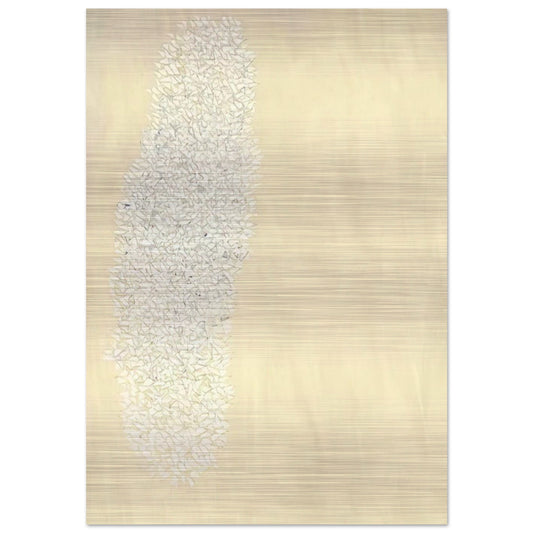Light Gray - Tan - 1978 - Robert Goodnough Brushed Aluminum Print - 70x100 cm / 28x40 inches | Robert Goodnough Aluminum Print | Robert Goodnough Prints
