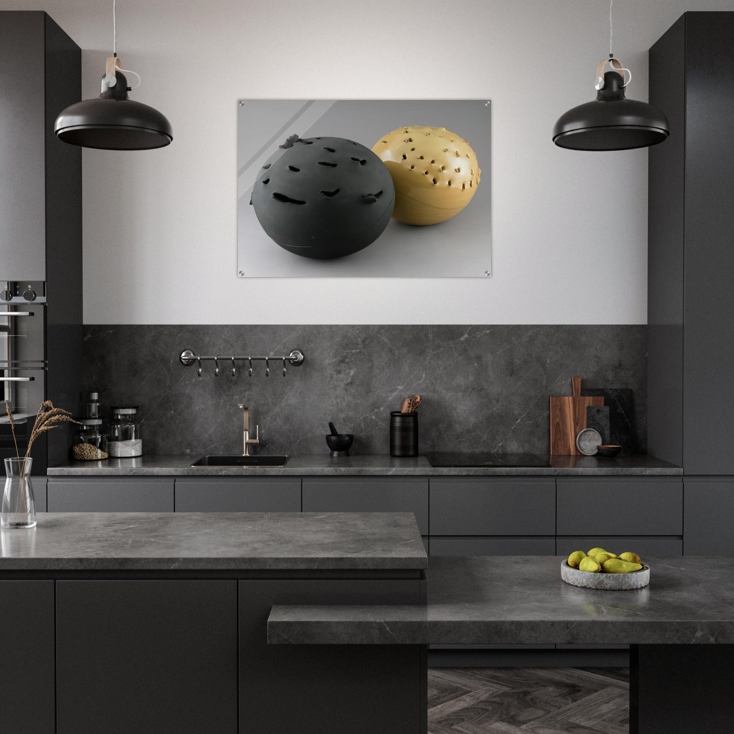 Sphere - 1957 - Lucio Fontana Acrylic Print - 70x100 cm / 28x40″ inches