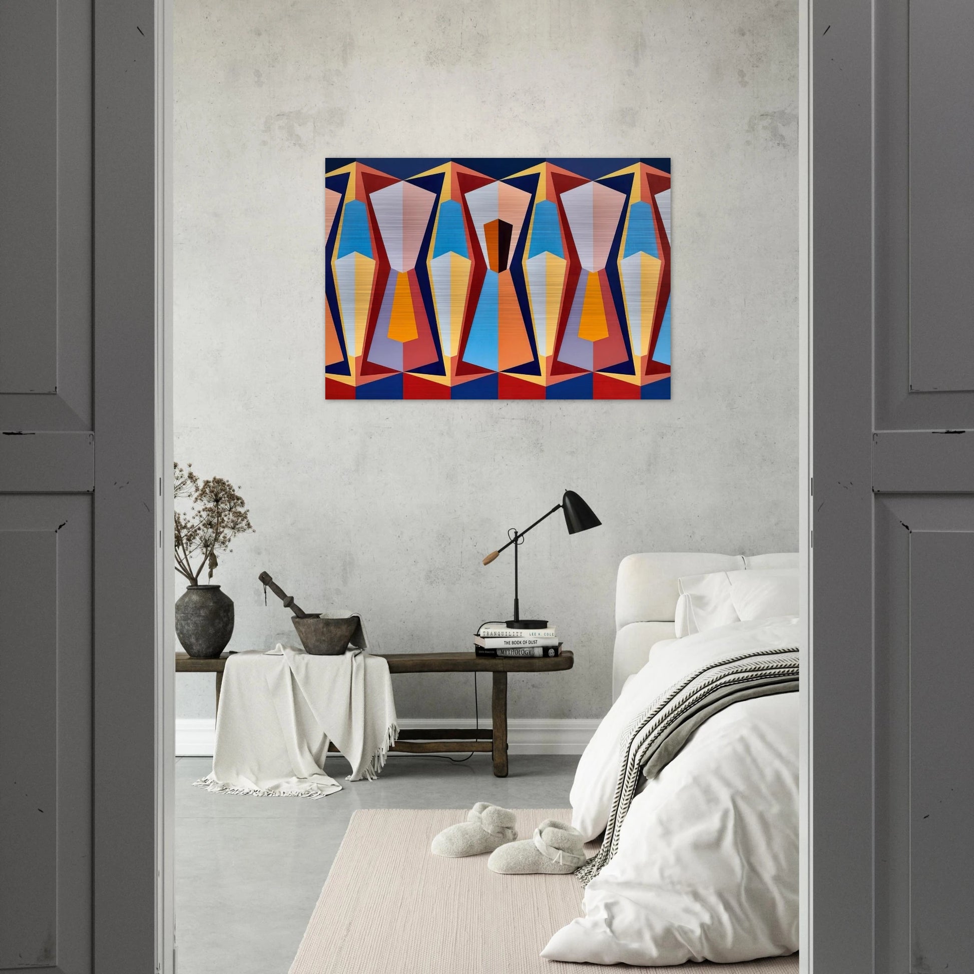 Stage II - 1958 - Karl Benjamin Brushed Aluminum Print - 70x100 cm / 28x40 inches | Karl Benjamin Aluminum Print | Karl Benjamin Prints