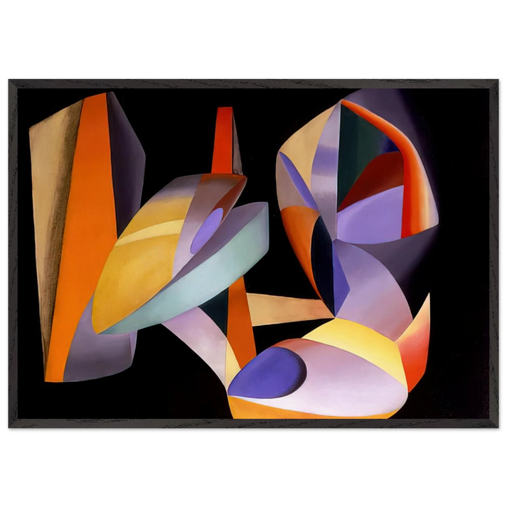 Paris Abstract - Abstract Art - John Ferren 70x100 cm / 28x40 inches Framed Art Print – Black Wooden Frame