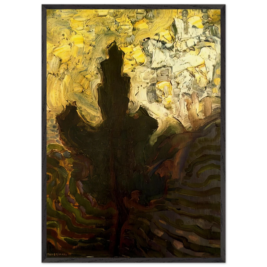 Untitled N39 - Piet Mondrian 70x100 cm / 28x40 inches Framed Art Print – Black Wooden Frame
