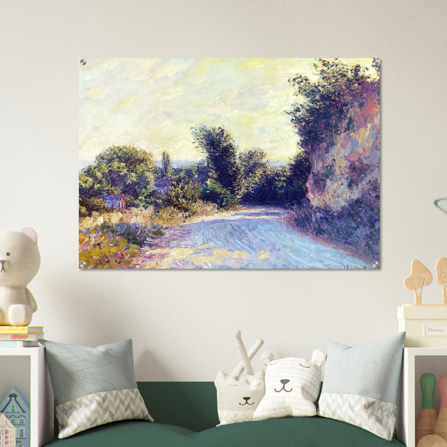 Road near Giverny 02 - claude monet Acrylic Print - 70x100 cm / 28x40″ inches | claude monet Wall Art | claude monet Prints