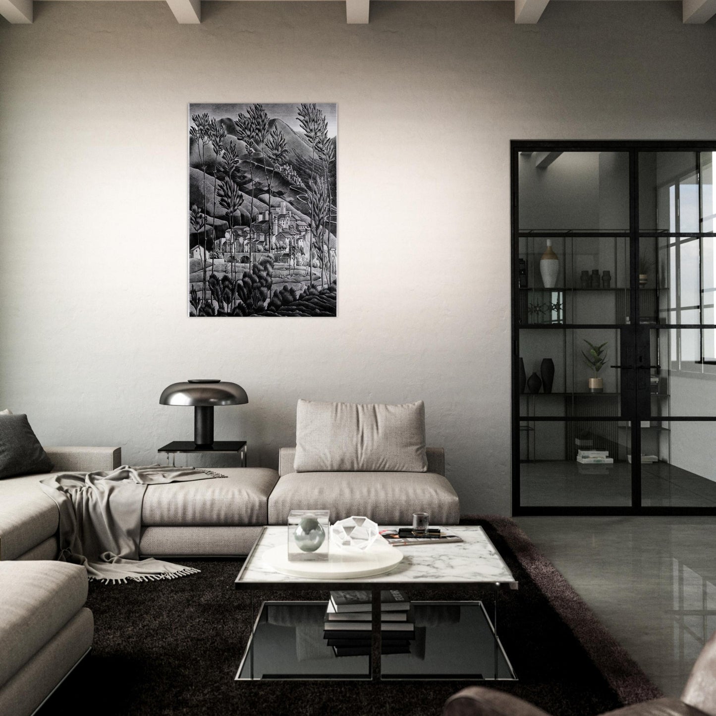 ALFEDENA ABRUZZI - MC Escher Brushed Aluminum Print - 70x100 cm / 28x40 inches | MC Escher Aluminum Print | MC Escher Prints