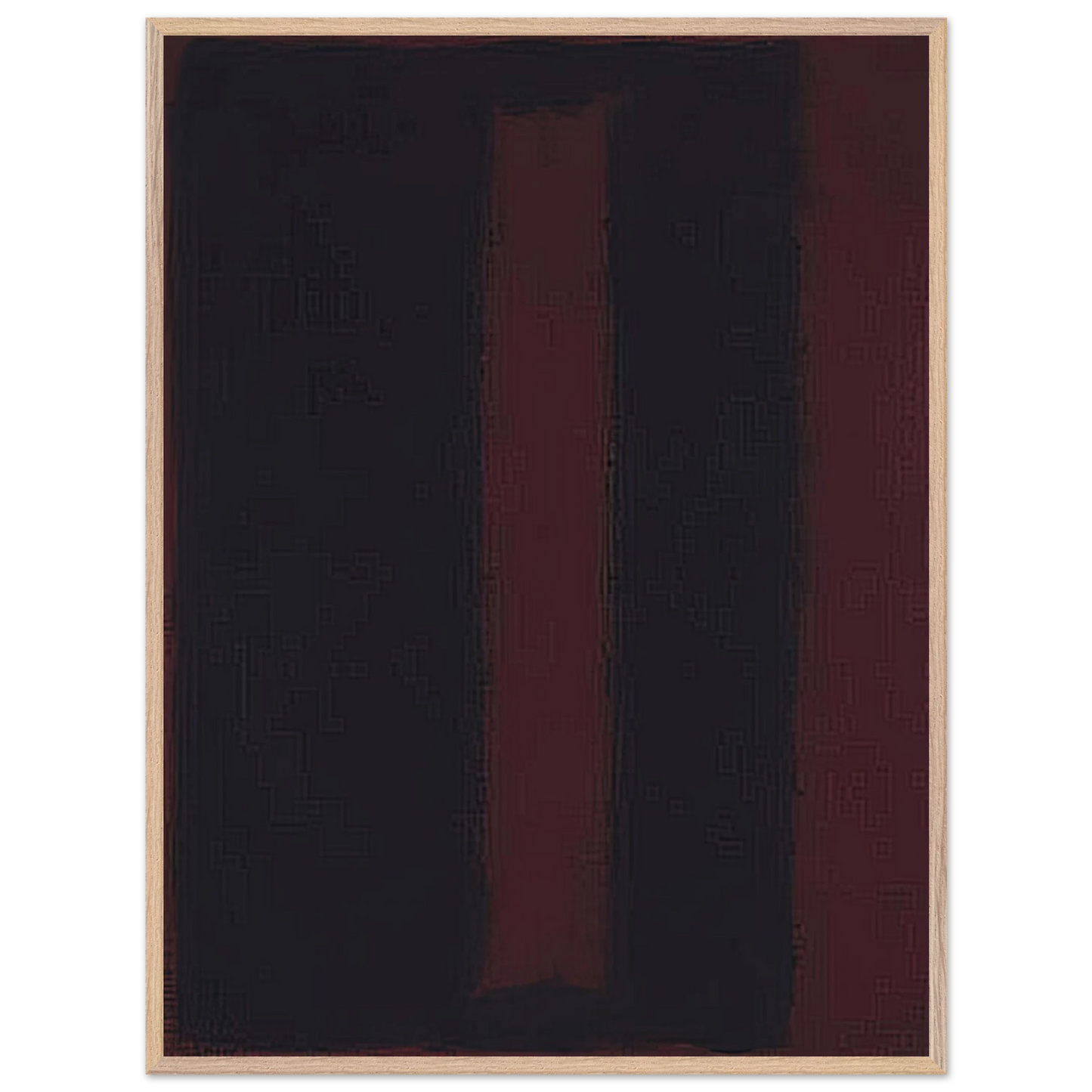 Mark Rothko - Black on Maroon - 1959 Wall Art - 21x29.7 cm / 8x12" - Premium Wooden Framed Poster With Fine Art Paper-canvas - White frame