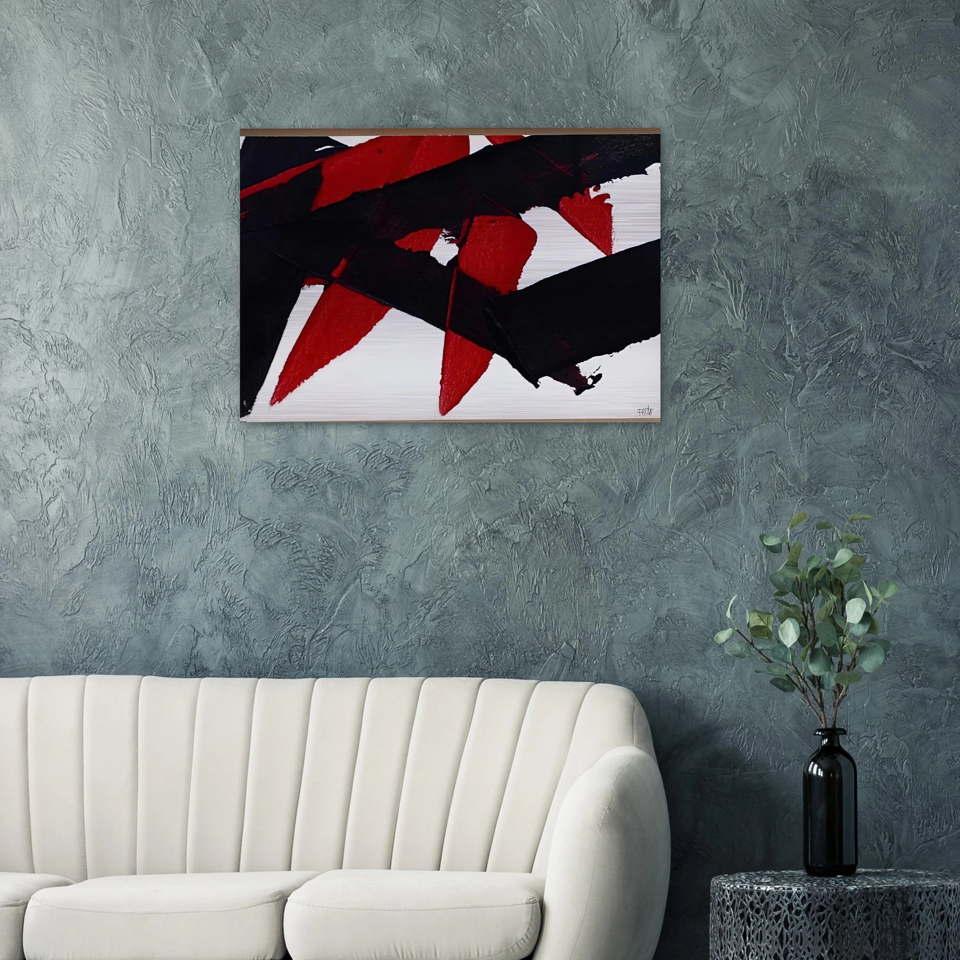UNTITLED 2007 - Luis Feito Brushed Aluminum Print - 70x100 cm / 28x40 inches | Luis Feito Aluminum Print | Luis Feito Prints
