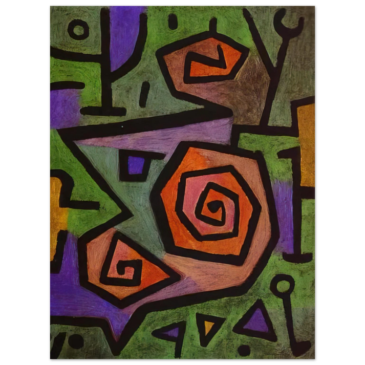 Paul Klee - HEROIC ROSES 1938  75x100 cm / 30x40inches Fine Art Poster
