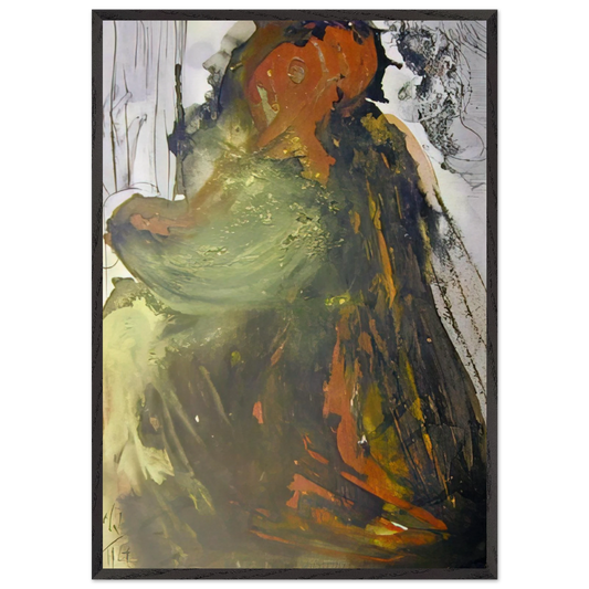 PLANCTUS DAVID IN MORTEM SAUL 1967 - Salvador Dali 70x100 cm / 28x40 inches Framed Art Print – Black Wooden Frame