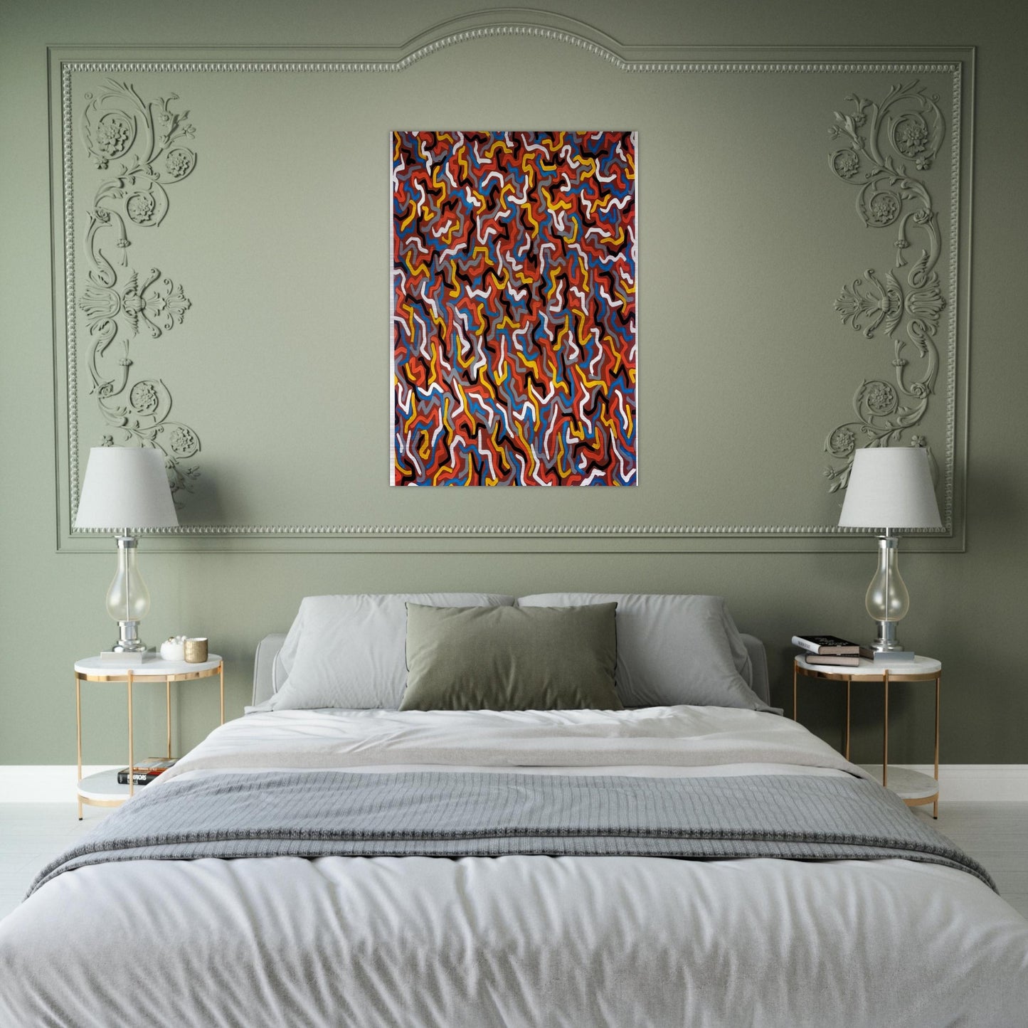 Squiggles - Sol LeWitt Brushed Aluminum Print - 70x100 cm / 28x40 inches | Sol LeWitt Aluminum Print | Sol LeWitt Prints