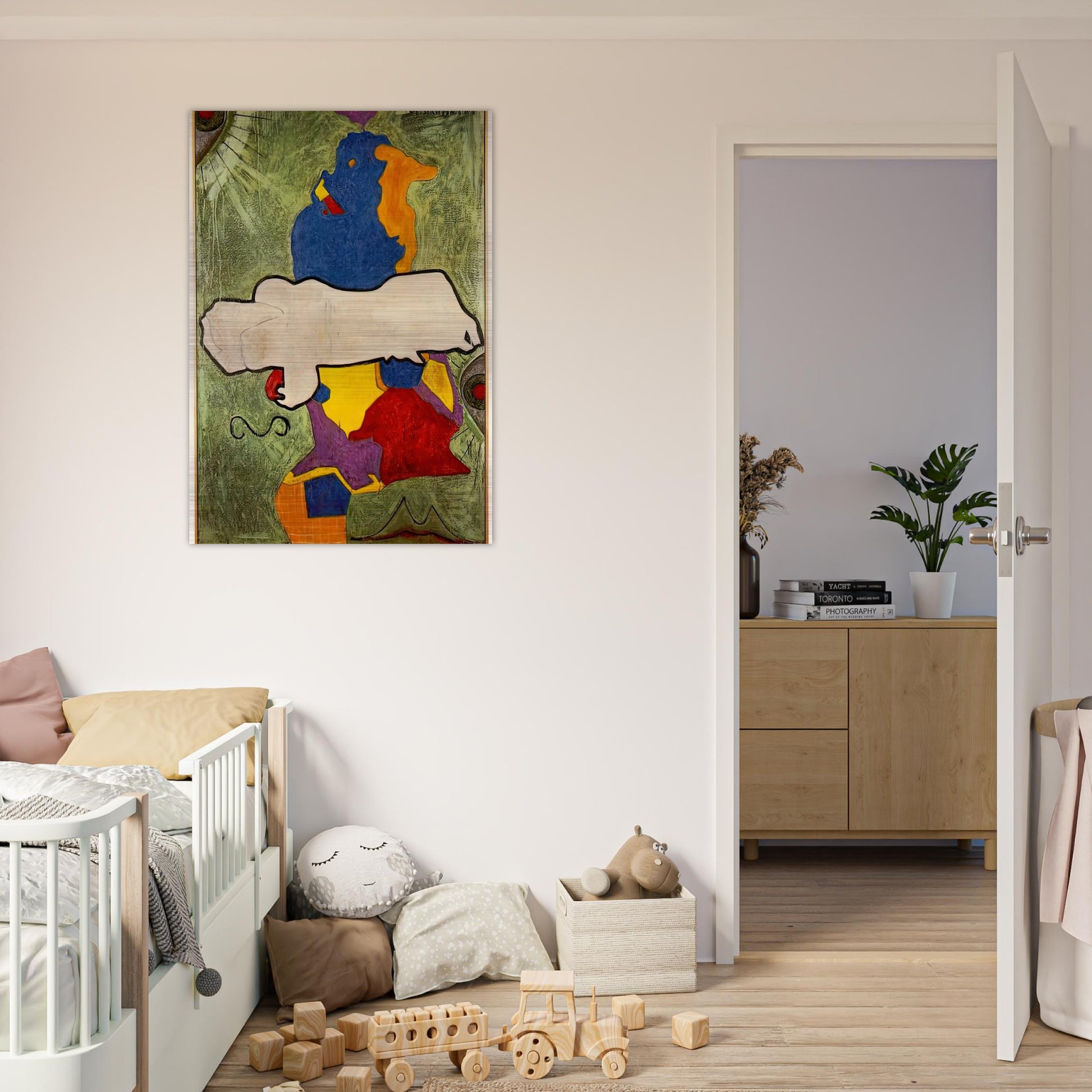GREEN ANGEL - Jasper Johns Brushed Aluminum Print - 70x100 cm / 28x40 inches | Jasper Johns Aluminum Print | Jasper Johns Prints