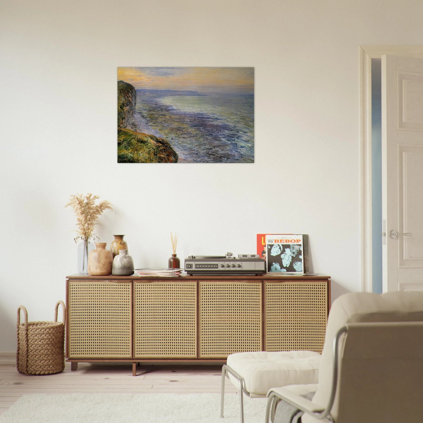 Seascape near Fecamp - claude monet Brushed Aluminum Print - 70x100 cm / 28x40 inches | claude monet Aluminum Print | claude monet Prints