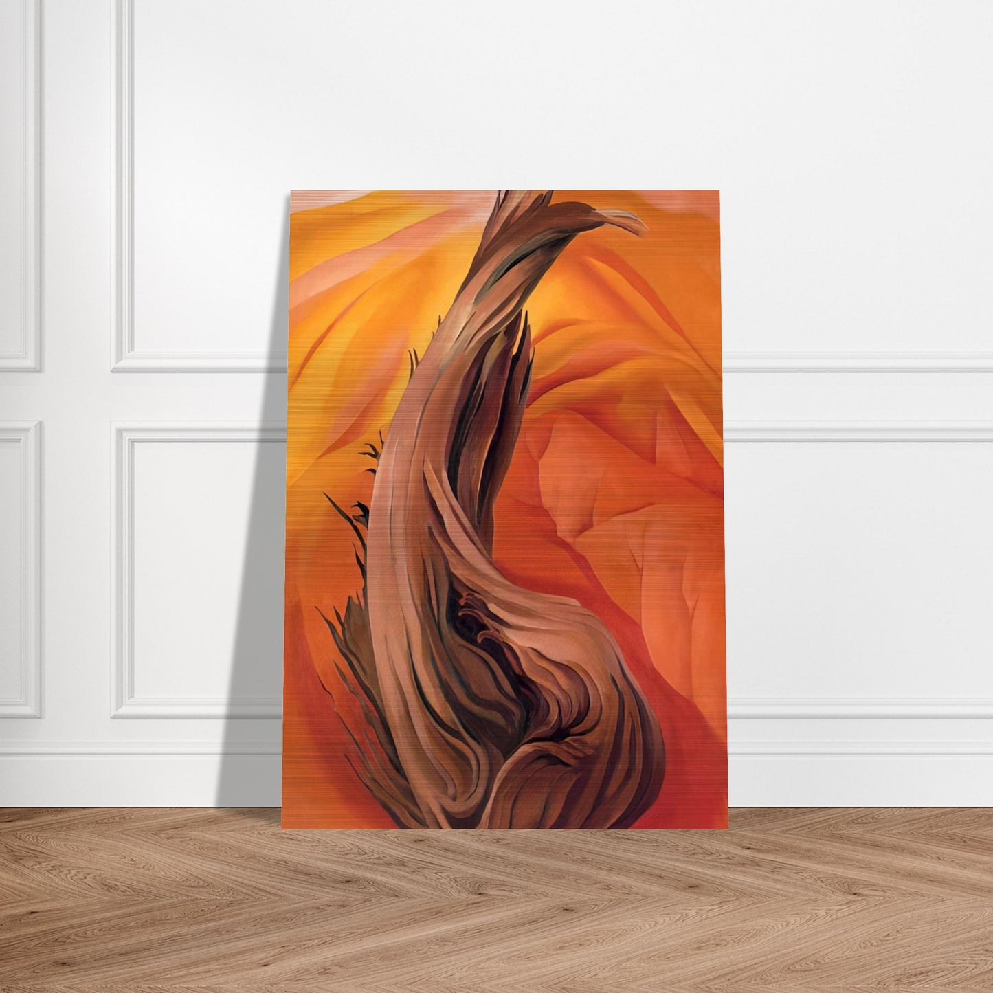 Stump in Red Hills - Georgia O'Keeffe Brushed Aluminum Print - 70x100 cm / 28x40 inches | Georgia O'Keeffe Aluminum Print | Georgia O'Keeffe Prints