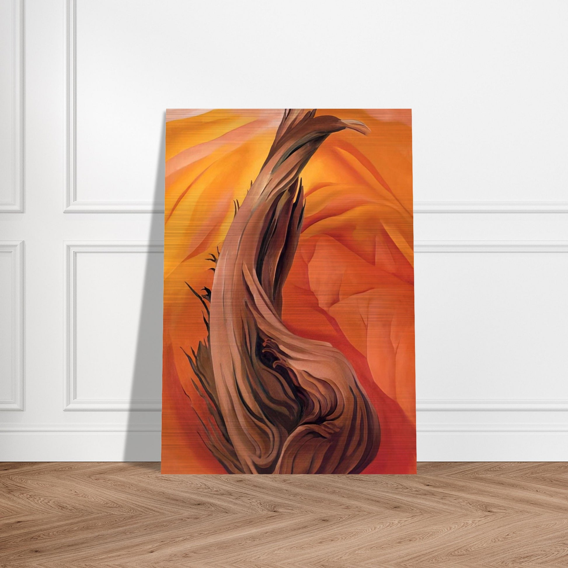Stump in Red Hills - Georgia O'Keeffe Brushed Aluminum Print - 70x100 cm / 28x40 inches | Georgia O'Keeffe Aluminum Print | Georgia O'Keeffe Prints
