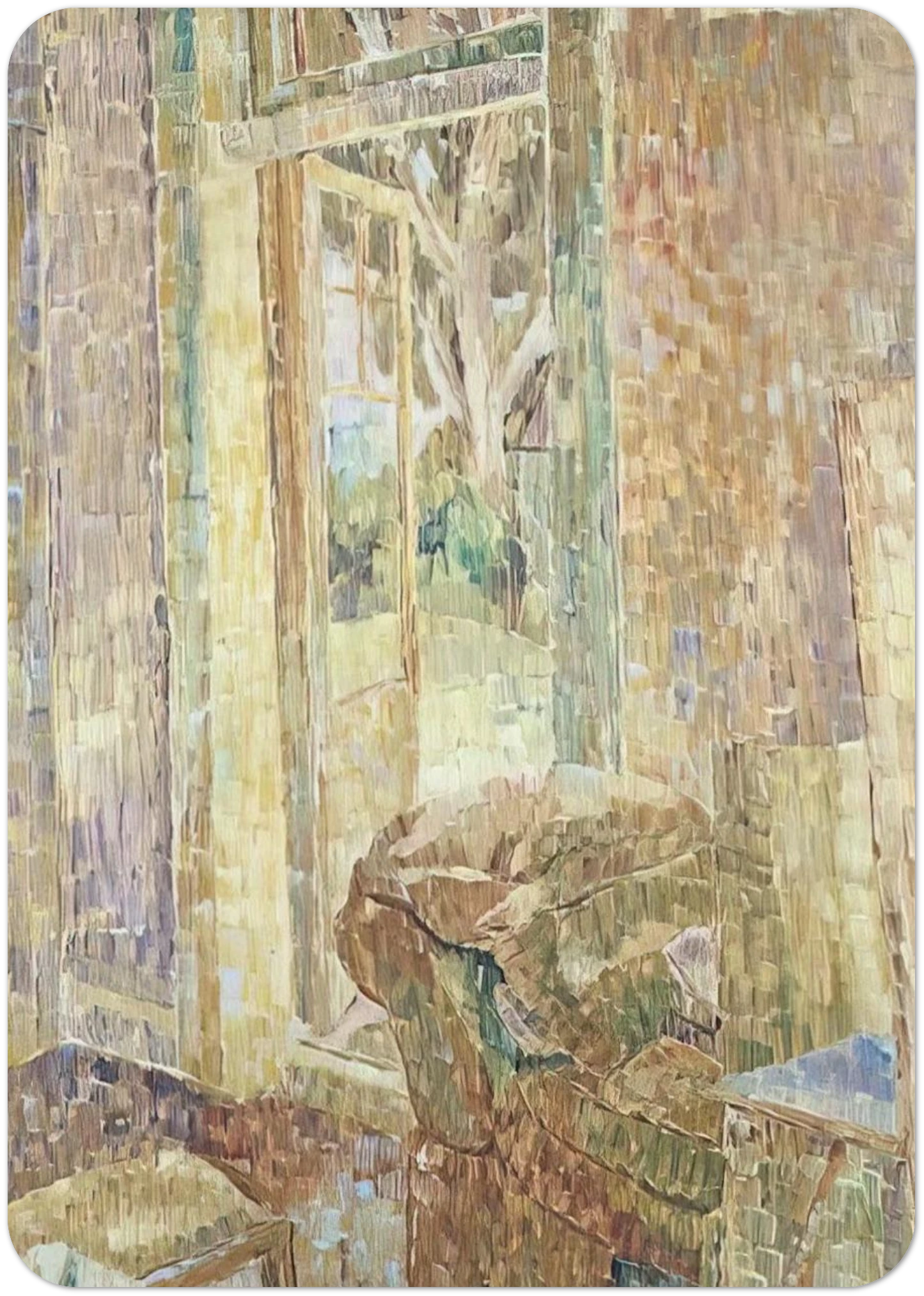 Door into the garden - 1947 By Grace Cossington Smith Pack of 10 Post Cards | Grace Cossington Smith Post Cards | A6 (10.5 x 14.8 cm) - 4.1 x 5.8 inches