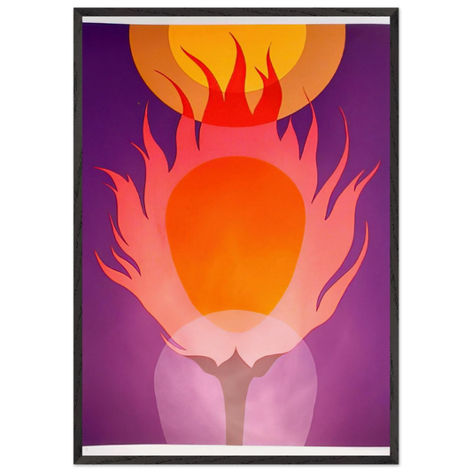 Burning Bush - 1978 - Clarence Holbrook Carter 70x100 cm / 28x40 inches Framed Art Print – Black Wooden Frame