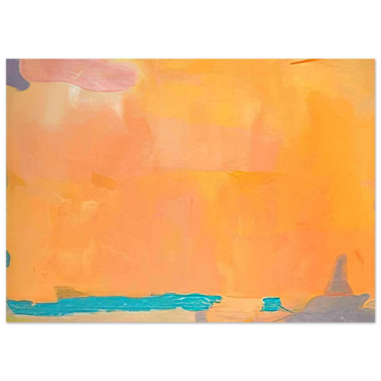 Helen Frankenthaler - Royal Fireworks - 1975 Wall art - 40x50 cm / 16x20 inches - Premium Wooden Framed Poster With Fine Art Paper-canvas - Black frame