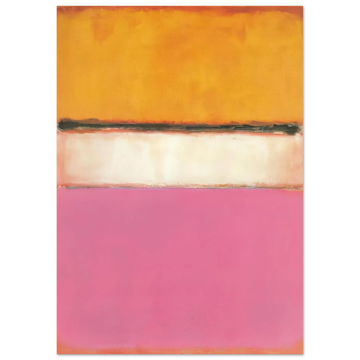 Mark Rothko - White Center Yellow, Pink and Lavender on Rose - 1950 Wall Art - 60x80 cm / 24x32 inches - Premium Wooden Framed Poster With Fine Art Paper-canvas - Wood frame