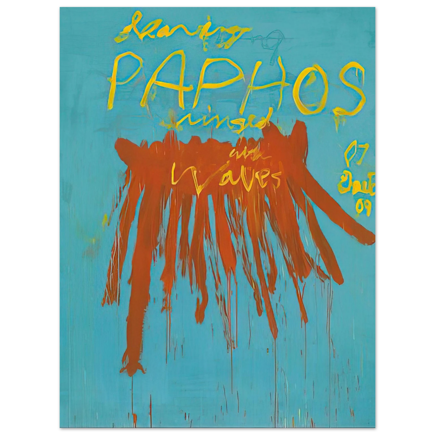 Cy Twombly - Leaving Paphos Ringed With Waves IV  75x100 cm / 30x40inches Fine Art Poster