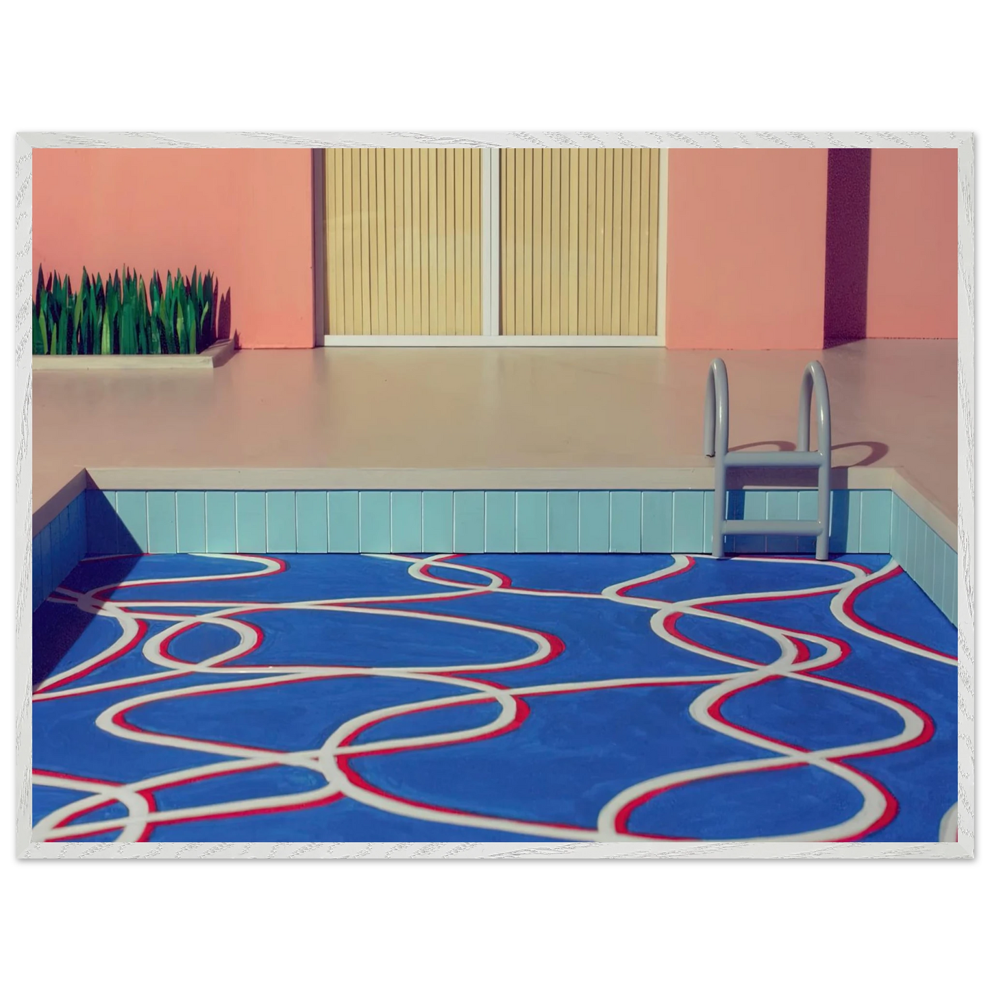 David Hockney - David Hockney Wall art - 70x100 cm / 28x40 inches - Premium Wooden Framed Poster With Fine Art Paper-canvas - White frame