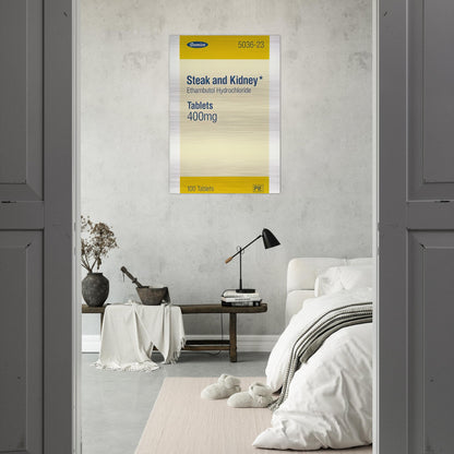 STEAK AND KIDNEY 1999 - Damien Hirst Brushed Aluminum Print - 70x100 cm / 28x40 inches | Damien Hirst Aluminum Print | Damien Hirst Prints