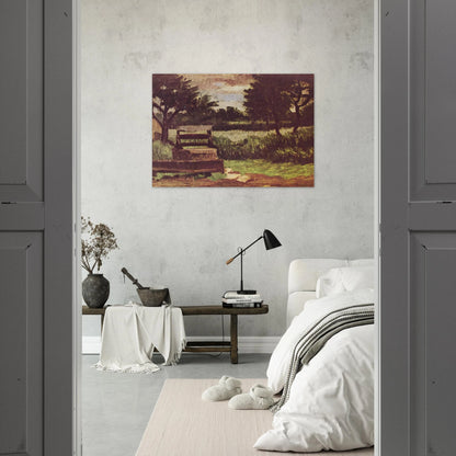 Landscape with fountain - Paul Cézanne Brushed Aluminum Print - 70x100 cm / 28x40 inches | Paul Cézanne Aluminum Print | Paul Cézanne Prints