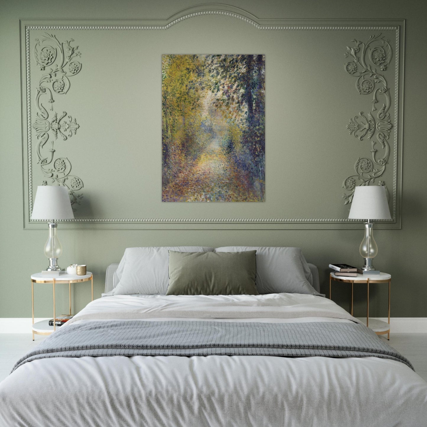 In the Woods - Pierre-Auguste Renoir Brushed Aluminum Print - 70x100 cm / 28x40 inches | Pierre-Auguste Renoir Aluminum Print | Pierre-Auguste Renoir Prints