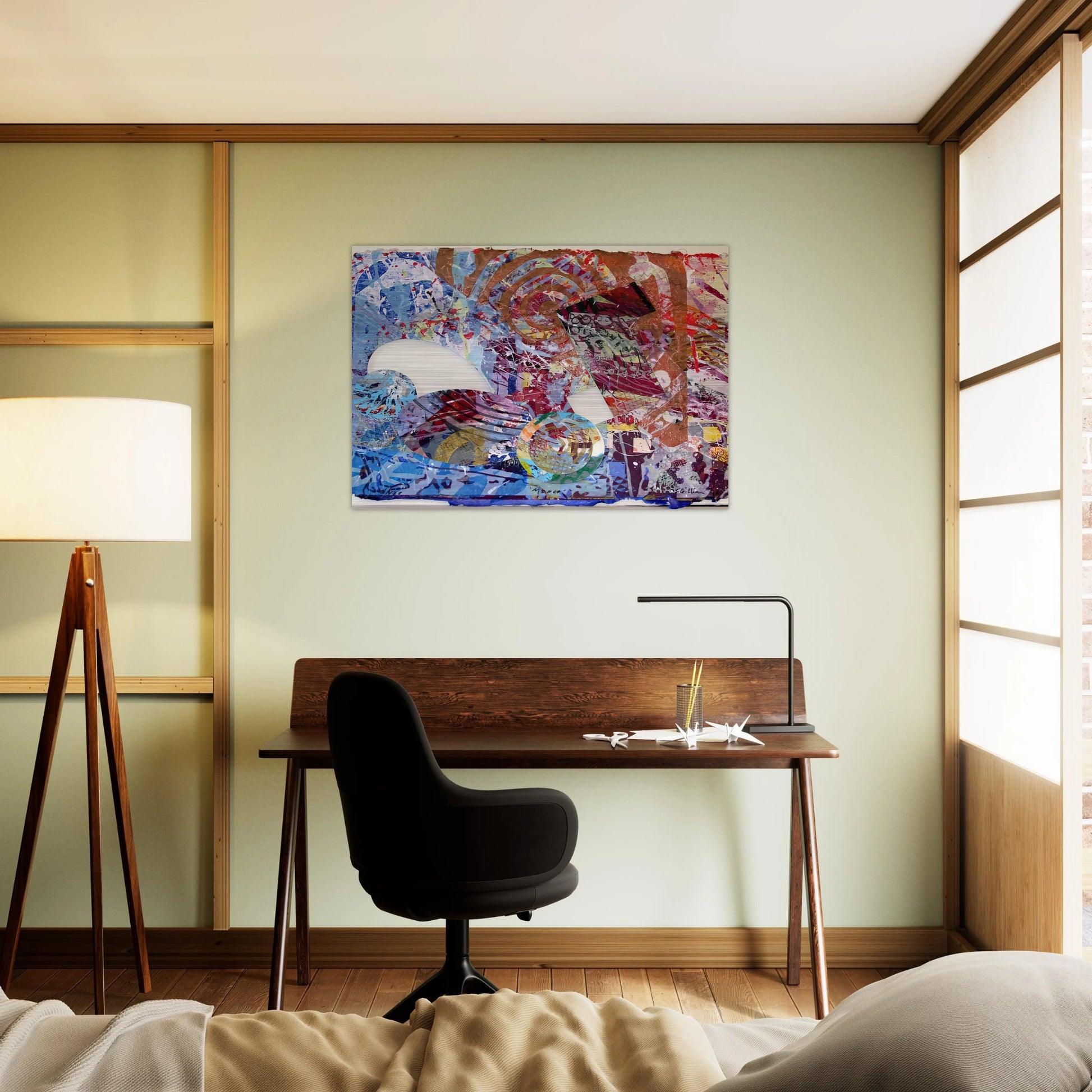 Manet II - Sam Gilliam Brushed Aluminum Print - 70x100 cm / 28x40 inches | Sam Gilliam Aluminum Print | Sam Gilliam Prints