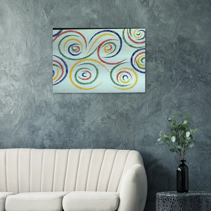 Cercles du Matin - 1992 - Piero Dorazio Brushed Aluminum Print - 70x100 cm / 28x40 inches | Piero Dorazio Aluminum Print | Piero Dorazio Prints