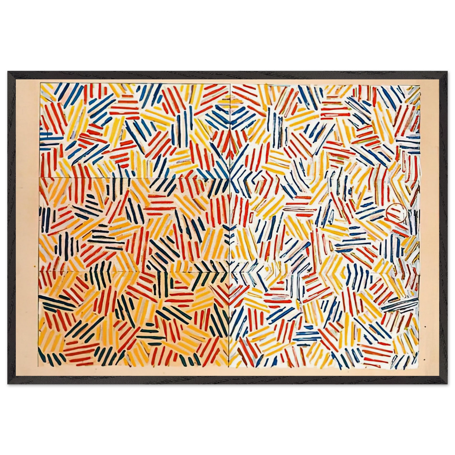 CORPSE AND MIRROR 1969 0 - Jasper Johns 70x100 cm / 28x40 inches Framed Art Print – Black Wooden Frame