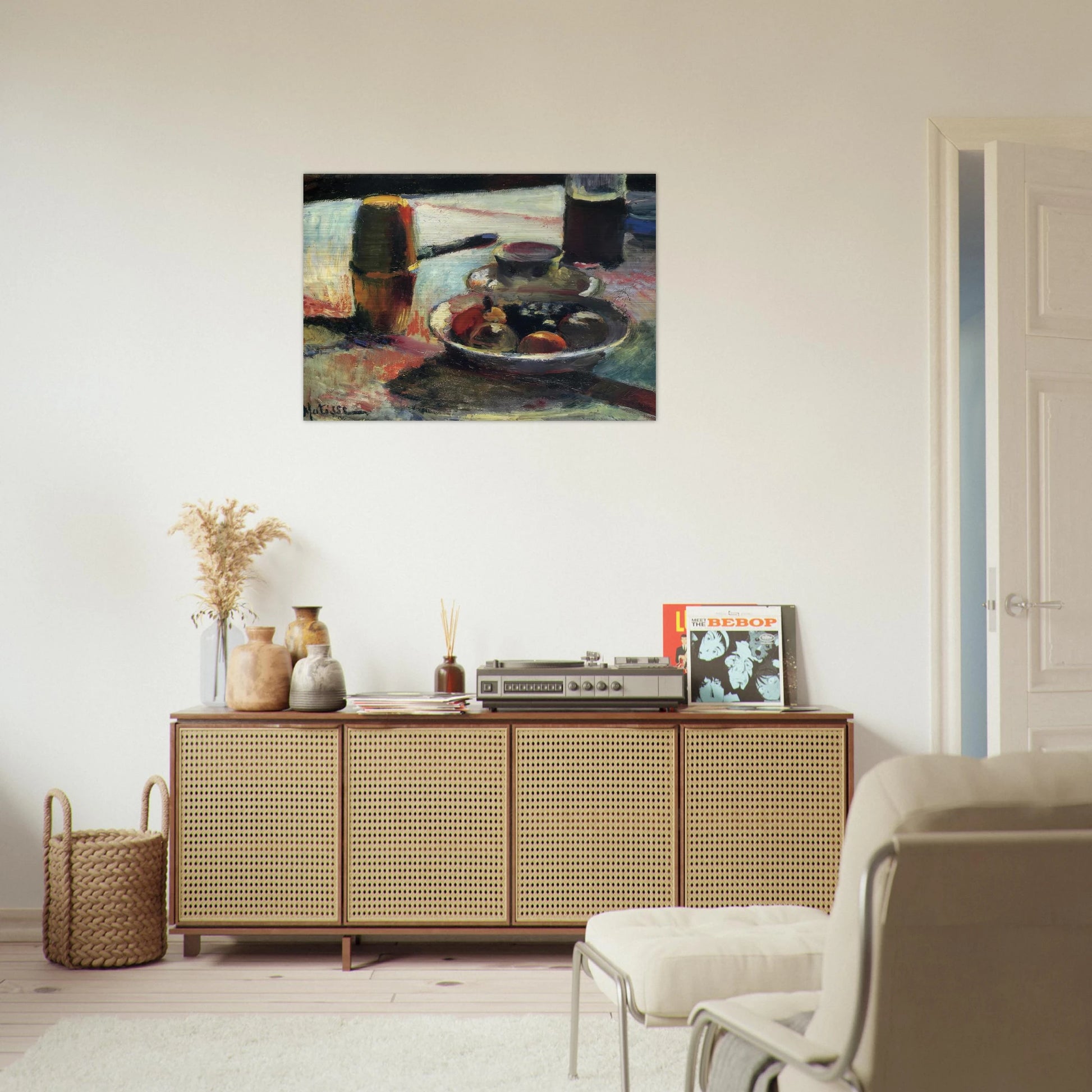 FRUIT AND COFFEE POT - Henri Matisse Brushed Aluminum Print - 70x100 cm / 28x40 inches | Henri Matisse Aluminum Print | Henri Matisse Prints